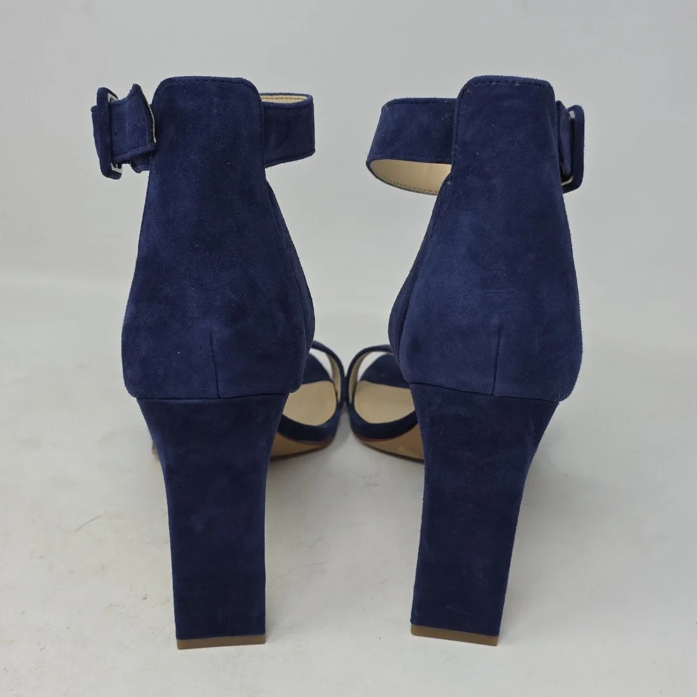 Vince Camuto Bevvyn Deep Blue Strappy Heels Size 10.